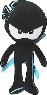 blip toys 61177 12 Inch Bryton Plush with Removable Weapons Official Ninja Kidz TV Merchandise, Black