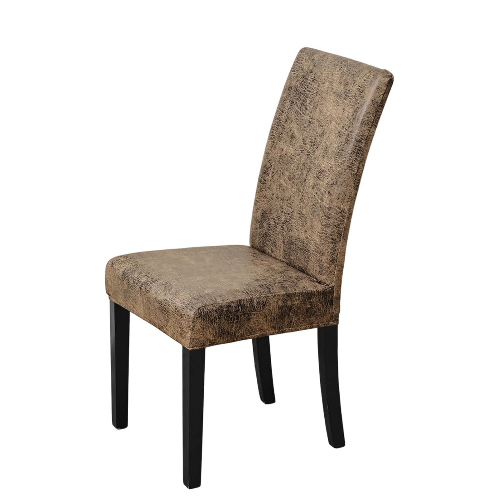 Elnwnnkc Stretchable Antislip Faux PU Chair Cover Waterproof Seat Protectors Easy Installation Dining Chair Slipcover Home Decors Faux PU Stretch Dining Slipcover
