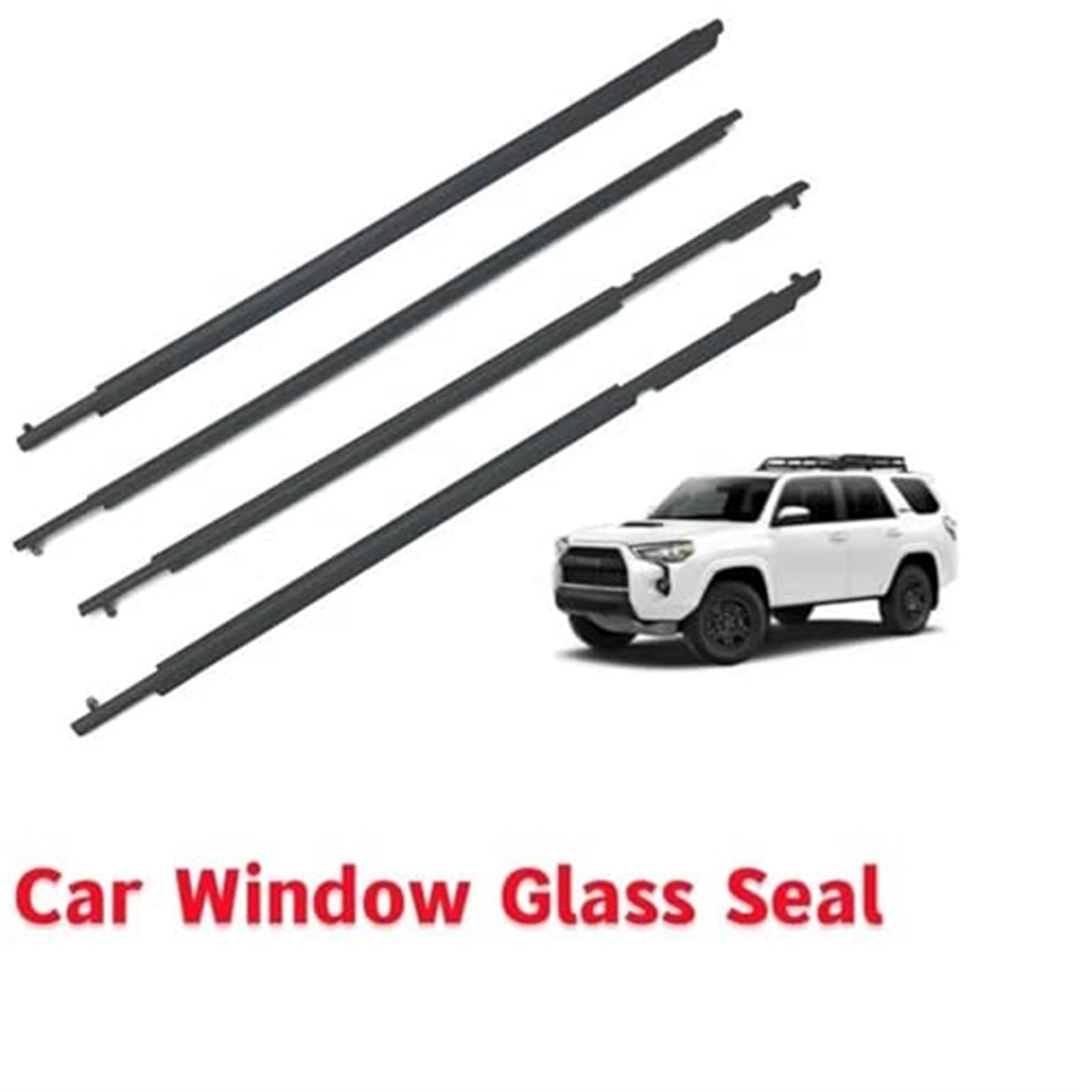 Joints de Porte de fenêtre 4 pièces/Ensemble Joint de vitre de Voiture Moulage de Ceinture de Porte Coupe-Froid, for Toyota, for 4runner 2010-2021 Joint de portière de Voiture