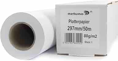 Carta Plotter Burgo 61 Cm X 50 M - 80 G/mq Per Disegni CAD E Bozze, Confezione Da 4 Rotoli - Foto 3