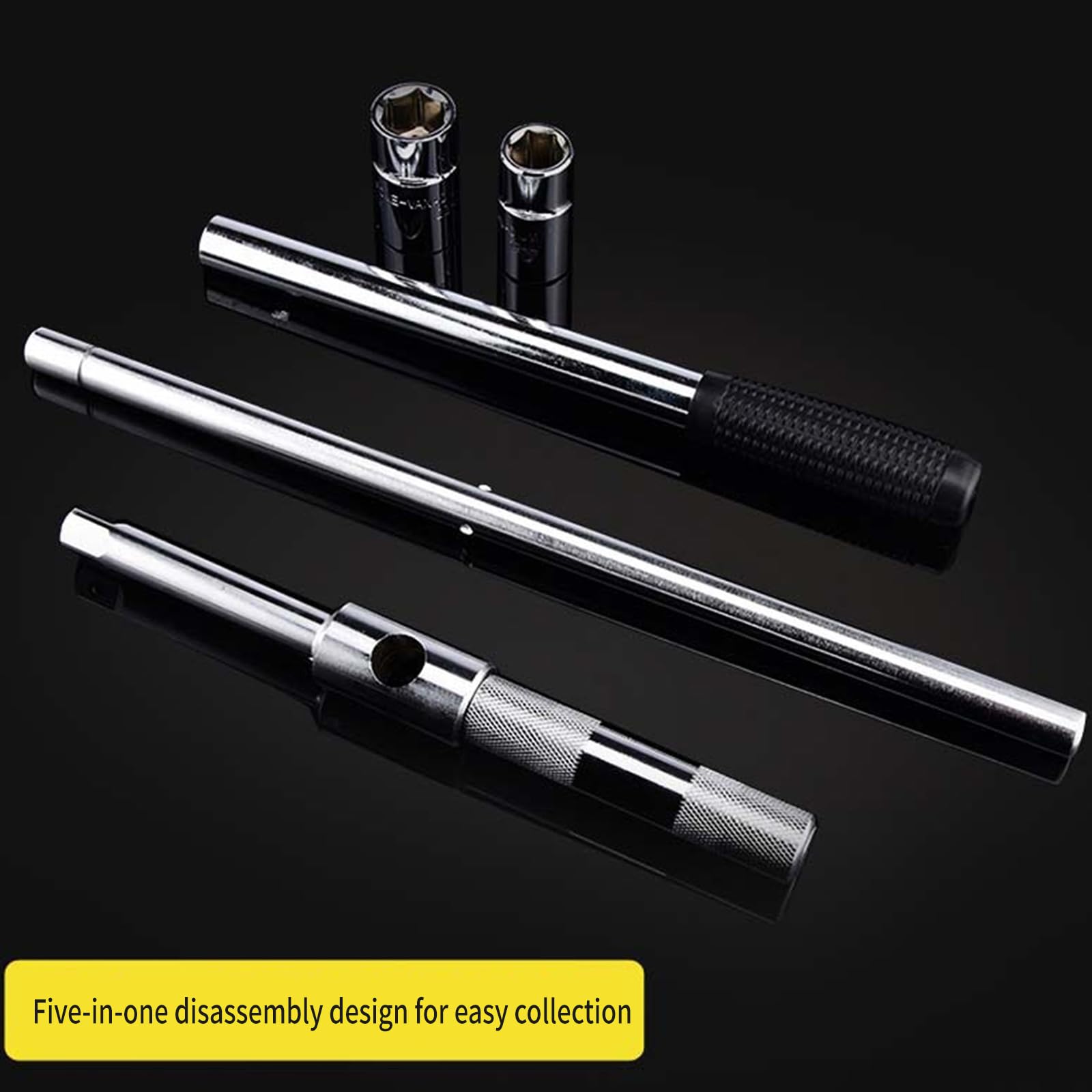 Universell verlängerte Laschen, Teleskop Reifenschlüssel, verstellbare Radmutter mit Standard Stecknuss (17 mm, 19 mm, 21 mm, 23 mm) Universell verlängerte Laschen