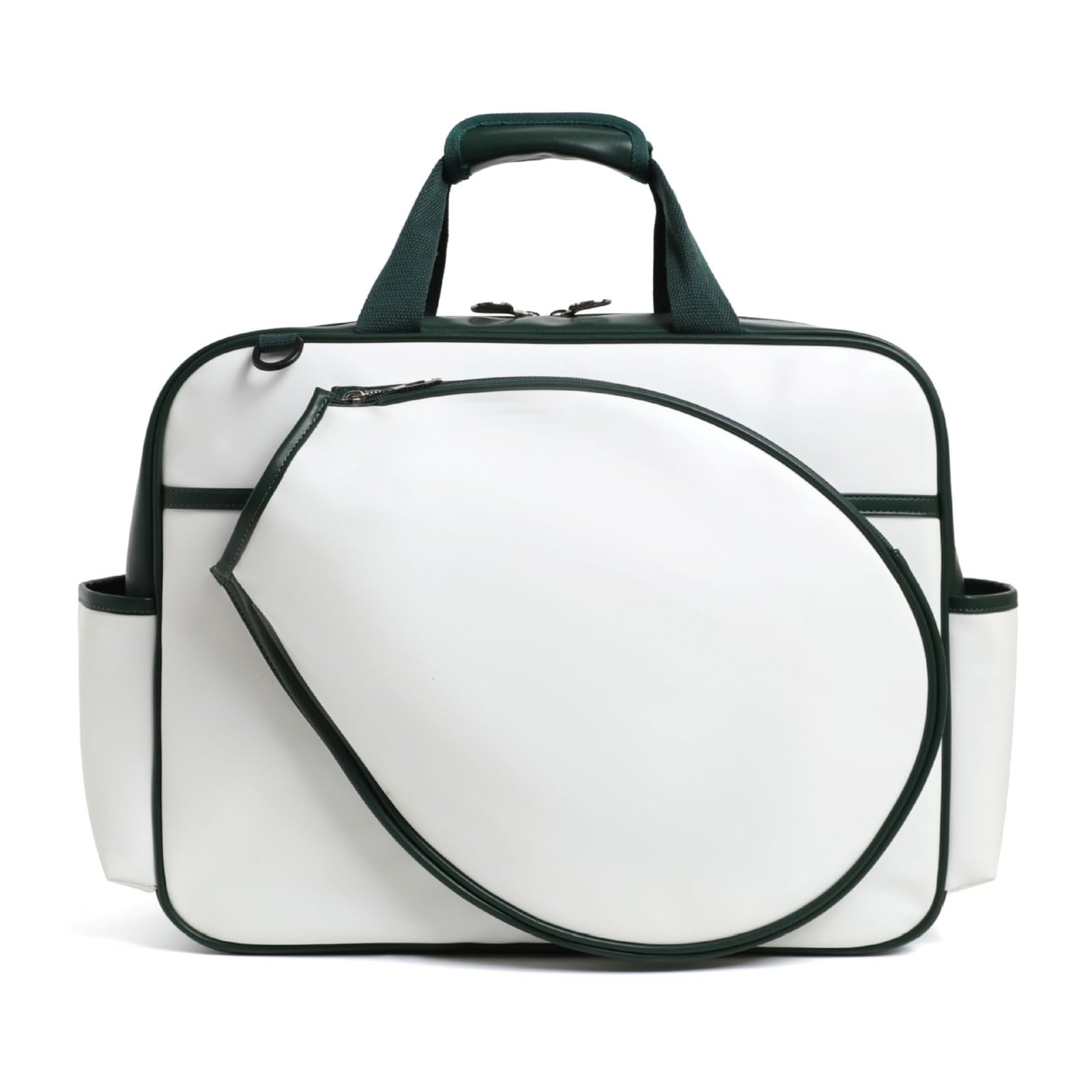 Borsa per Racchette Borsa Tennis Borsone Sportivo Borsa Padel Borsa Badminton in Materiale PU Frontale Chiusura Zip Tasche Laterali E Tracolla