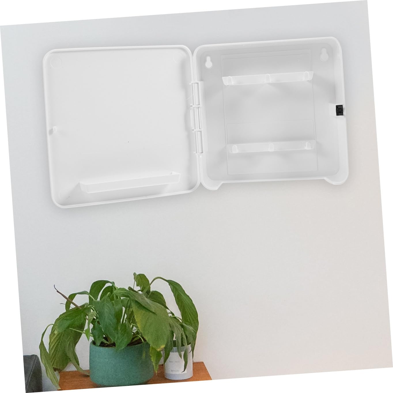 NUOBESTY Porte-clés Mural Magnétique en Plastique Blanc, sans Perçage
