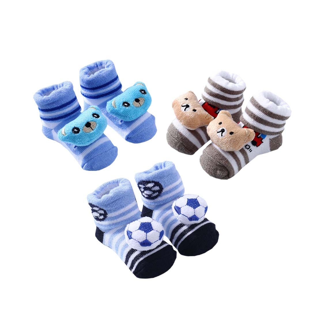 KIKE Infant Boys and Girls Booties|Shoes for New Born Set of 3 Pairs (0-12 months, multicolor 2) (B09B61JFFB) Amazon Price History, Amazon Price Tracker