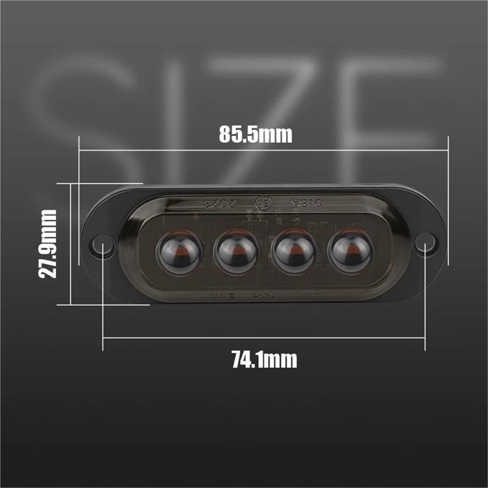 Freccia Auto Luce Posizione Laterale Del Rimorchio LED Luce Segnalazione Indicatore Luce Ingombro Per Camion RV Camper Marcatore Indicatore Laterale(4 LED White)
