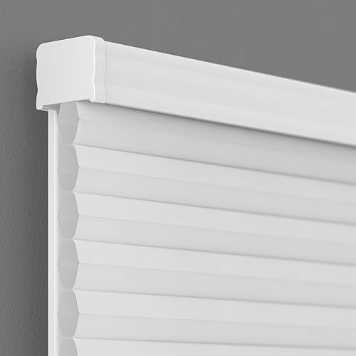 Miniatura 5 de Persianas celulares de filtrado de luz inalámbricas para ventanas, 36 pulgadas de ancho x 64 pulgadas de largo, color blanco, más de 500 tamaños