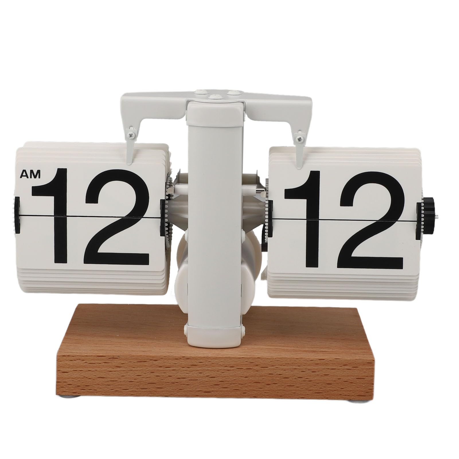 MUNEFE Flip Desk Clock, Digital Flip Clock, Auto Flip Clock, Suitable for Any Environment from Home to Office (White Page)