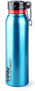 CELLO Beatle Insulated Stainless Steel Flask 1000 ml, Blue | Double Wall Insulated 24 Hours Hot & Cold Leakproof Easy One ... Price In India