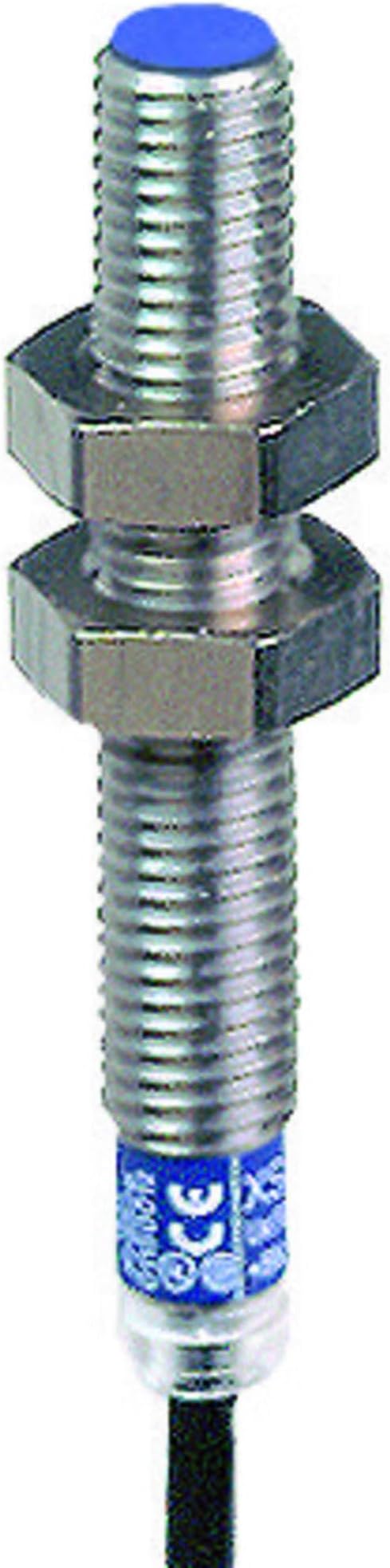 Telemecanique Sensors XS608B1PAL2 Universal Series Inductive Proximity Sensor, Multi-Function, Metal 8-mm Barrel, 3-Wire DC PNP Wiring, PNP Input, NO Output, 2-m Electrical Cable