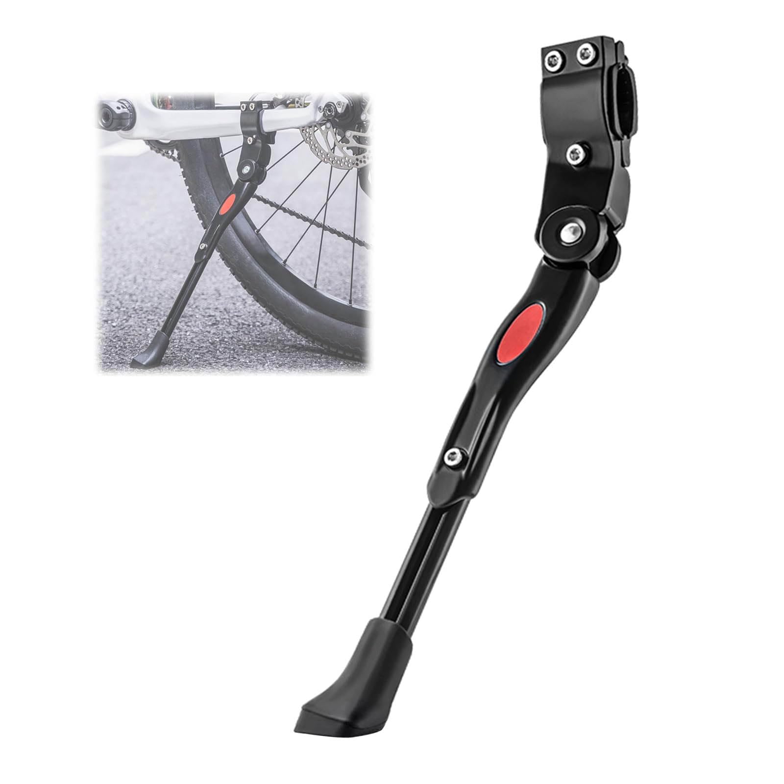 Höhenverstellbarer Fahrradständer für Haibike AllMtn 6.0, mit Sicherheitsfuß & rutschfesten Gummifüßen Mittelmontage aus Alu Sport & Freizeit