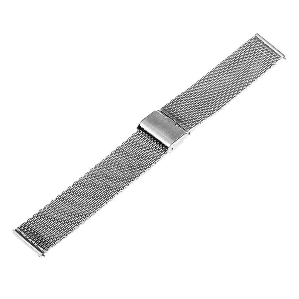 Sangle de Montre 16 mm 18 mm 20 mm 22 mm Universal Watch Band Flease Band Mesh en Acier Inoxydable Bracelet Bracelet Black