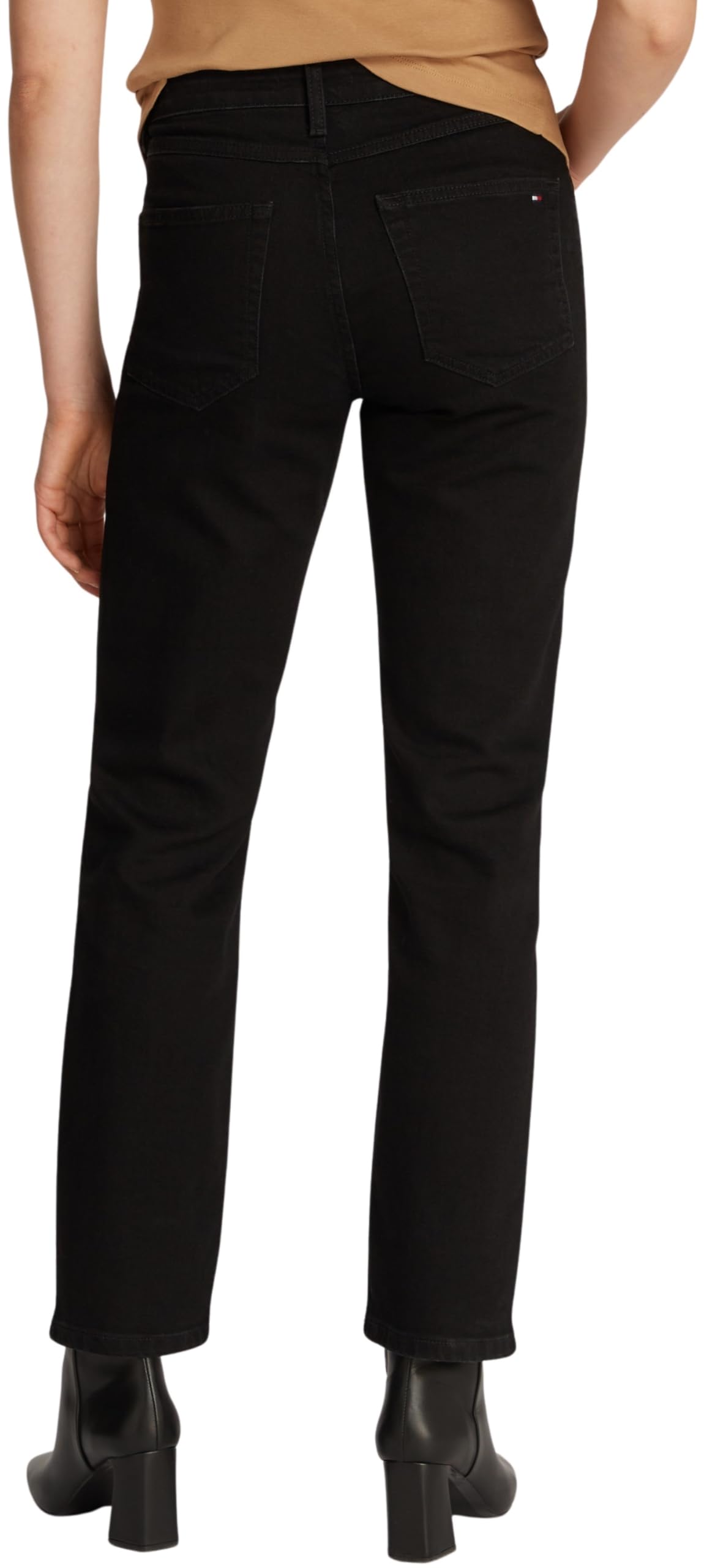 Tommy Hilfiger Donna Jeans Classic Straight Leg Fit, Nero (Black), 28W/28L