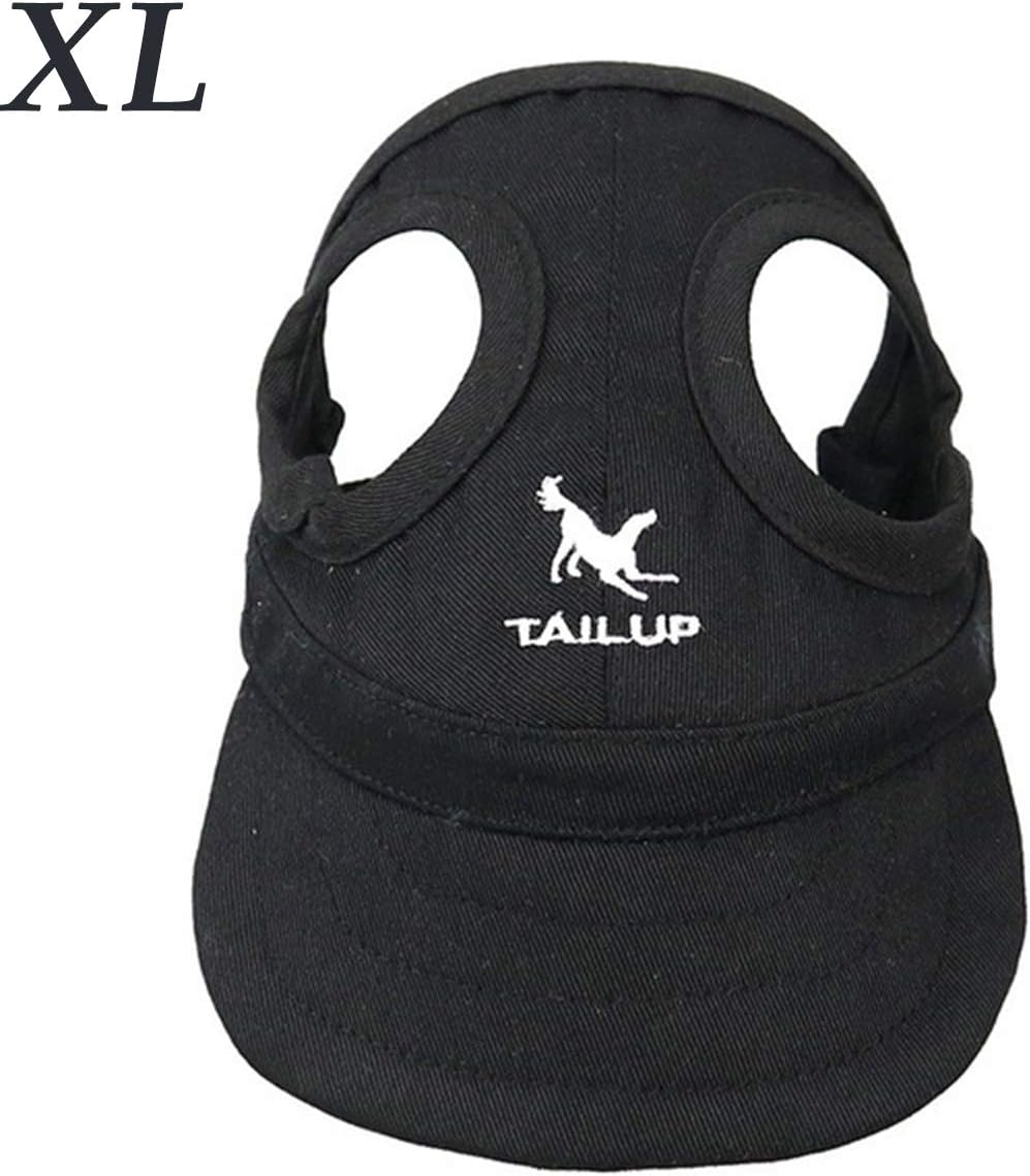 CHDHALTD Outdoor Pet Baseball Cap,Canvas Casual Dog Visor Cap Sun Protection Hats with Ear Holes for Puppy Dog Hats Costume…