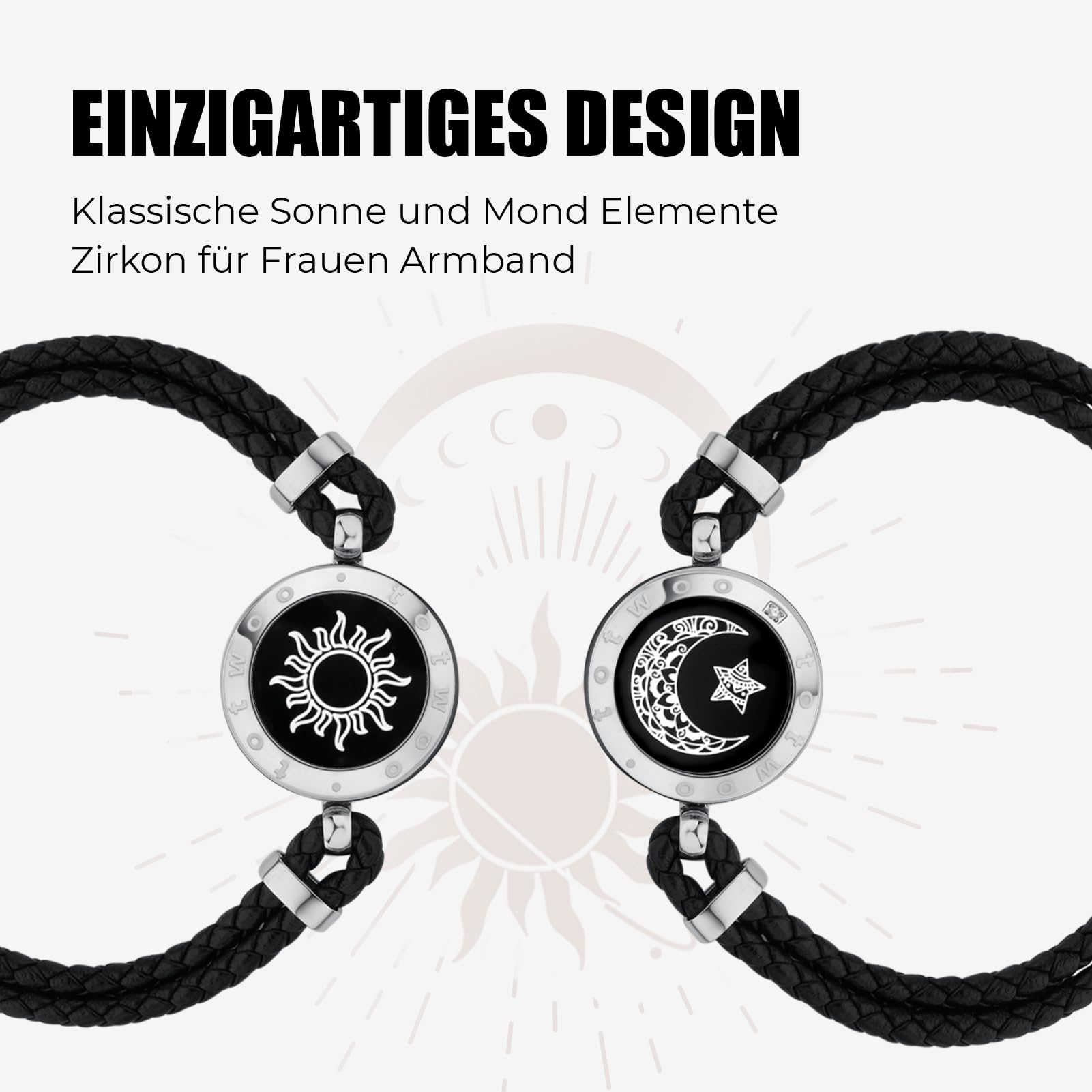 TOTWOO Braccialetti di Coppia con Funzione Touch e Vibrazioni via Bluetooth - Regalo per Coppie a Lunghe Distanze con Illuminazione, in Acciaio Inossidabile