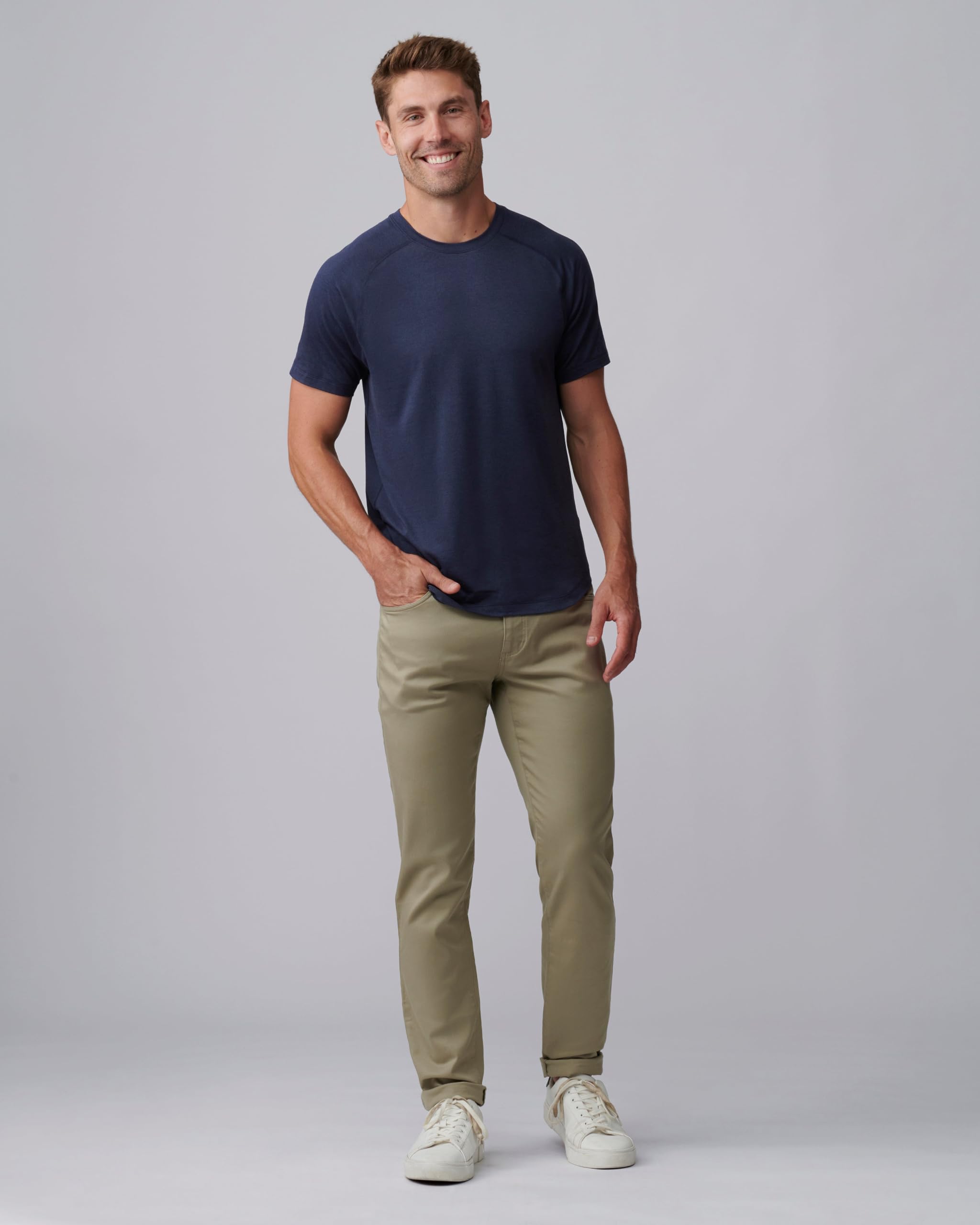 Rhone Atmosphere Tee - Camisas ultrasuaves para hombre, ligeras, absorben la humedad, antiolor
