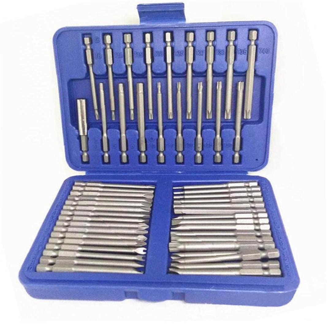Set de bits de seguridad de 75 mm con mecanizado de precisión y adaptador hexagonal rápido