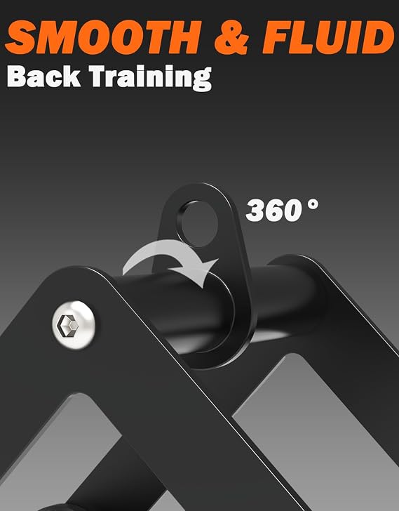 Fitarc Double D Row Handle Cable Attachments for Gym, Non-Slip V Bar Attachment for Home Gym Equipment, T Bar Row Attachment for Back Training, LAT Pulldown Attachments and Cable Machine Attachment