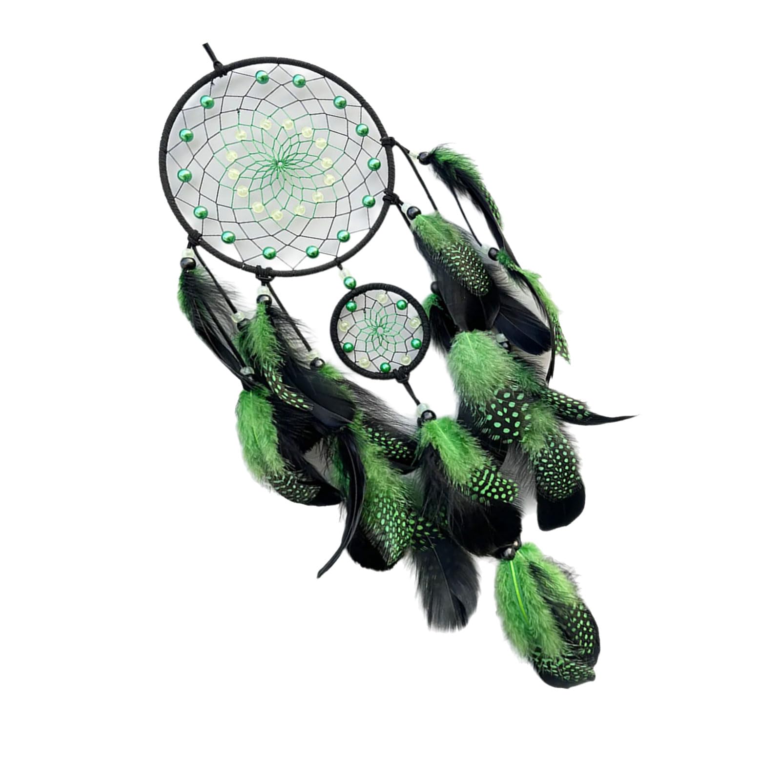 oringnat Dreamcatchers Hanging Ornament with Glowing in Dark Beads and Feathered Tassels Windchimes for Car or Home Wall Decors