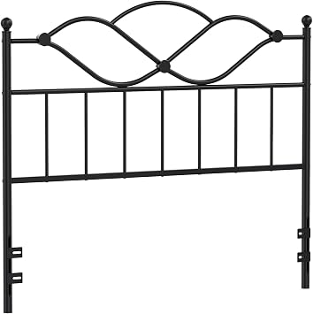 Queen Size Headboard Only Vintage Platform Headboard for Bed Frame Black | Country Style,Height Adjustable,Sturdy and Stable,Easy Assembly