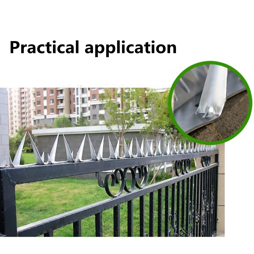 Chiodi a spina in acciaio inossidabile, balcone antifurto zincato, chiodi a spina anti-arrampicata, lamiera di ferro spinato-Piccole punte zincate 1,25 m