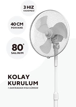 Kumtel Beyaz Vantilatör 16'' (3P) Ktf-290