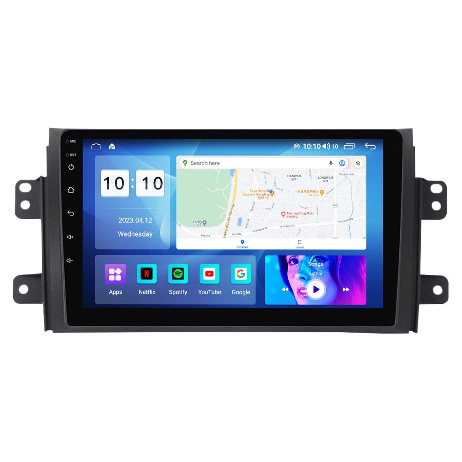 Autoradio Android 12 Suzuki SX4 avec Carplay Écran Tactile 9 Pouces et Bluetooth