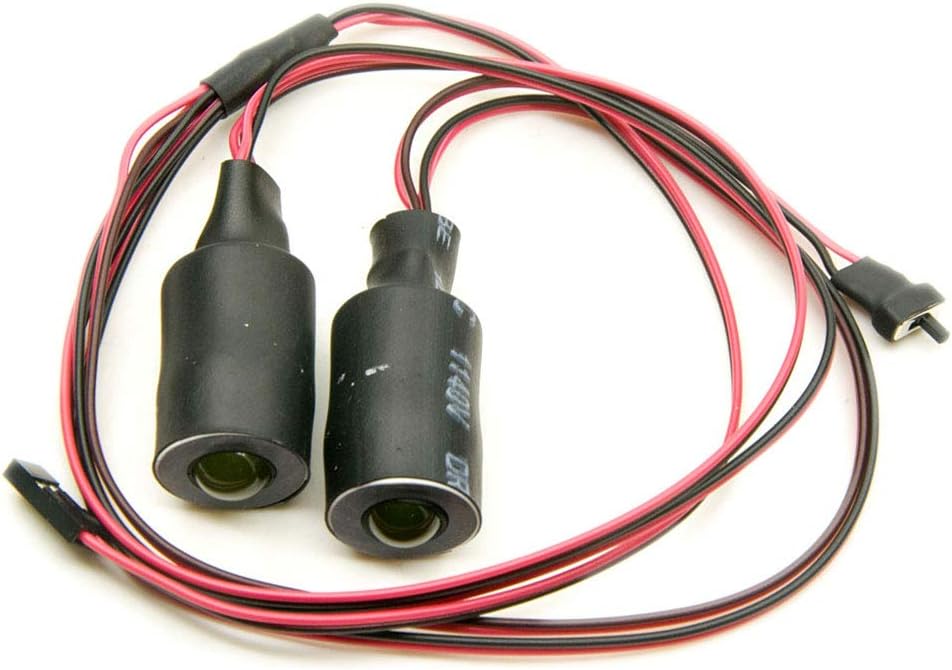 LAEINA RC Car 2 Modes LED Lights Headlight for 1/10 RC Crawler Car Truck (13mm, Red&Yellow)