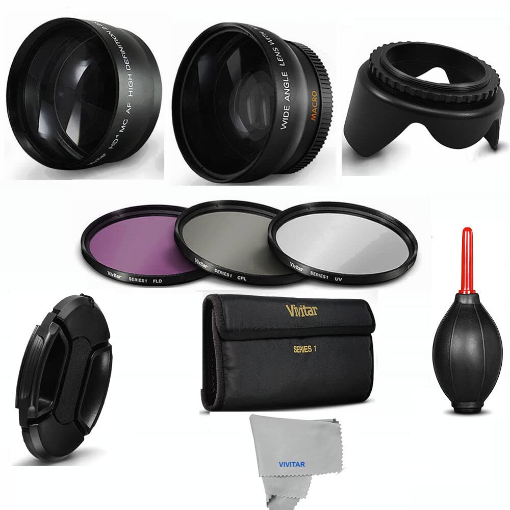 55MM 3 Lenses + Filter Set + Accessories for Sony Alpha A58 SLT-A37 A57 A65