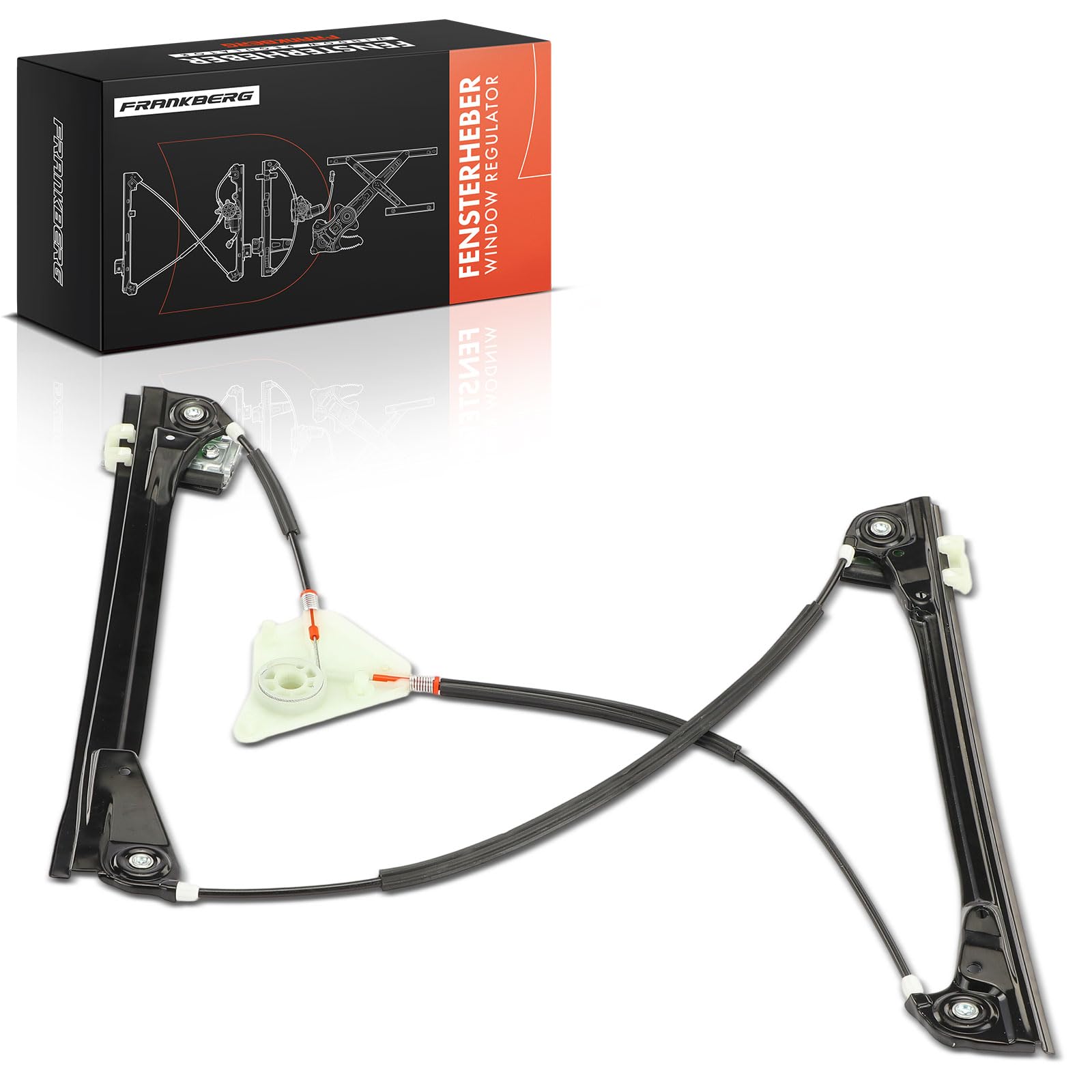 Frankberg Alzacristalli elettrico senza motore anteriore sinistro Sostituzione per Polo 9N 2/3 porte 2001-2009 6Q3837461