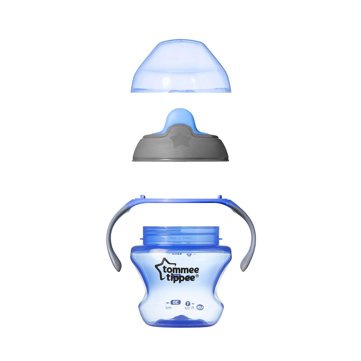 Tommee Tippee Closer to Nature First Sips Transition Cup, BPA-Free, 4+ Months,, With Valve, Boy