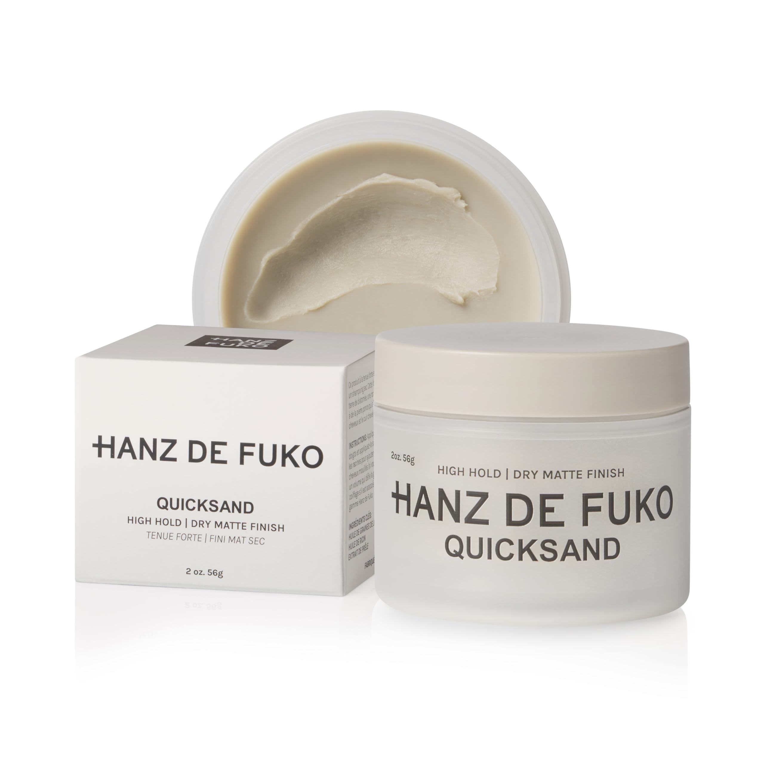 Hanz de Fuko Quicksand – Premium Men’s Hair Styling Wax & Dry Shampoo Combo – High Hold, Ultra Matte Finish – Certified Organic Ingredients, 2 oz.