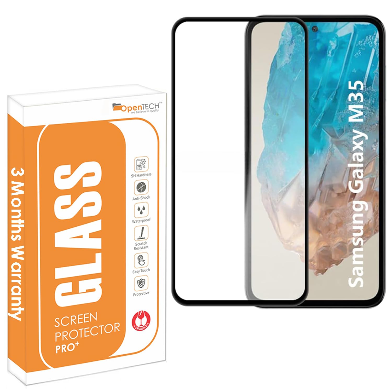 OpenTech Tempered Glass Screen Protector Compatible For Samsung Galaxy M35 5G (6.6 Inches) Smartphone With Edge To Edge Coverage And Easy Installation Kit (B0DBN2NSYJ) Amazon Price History, Amazon Price Tracker