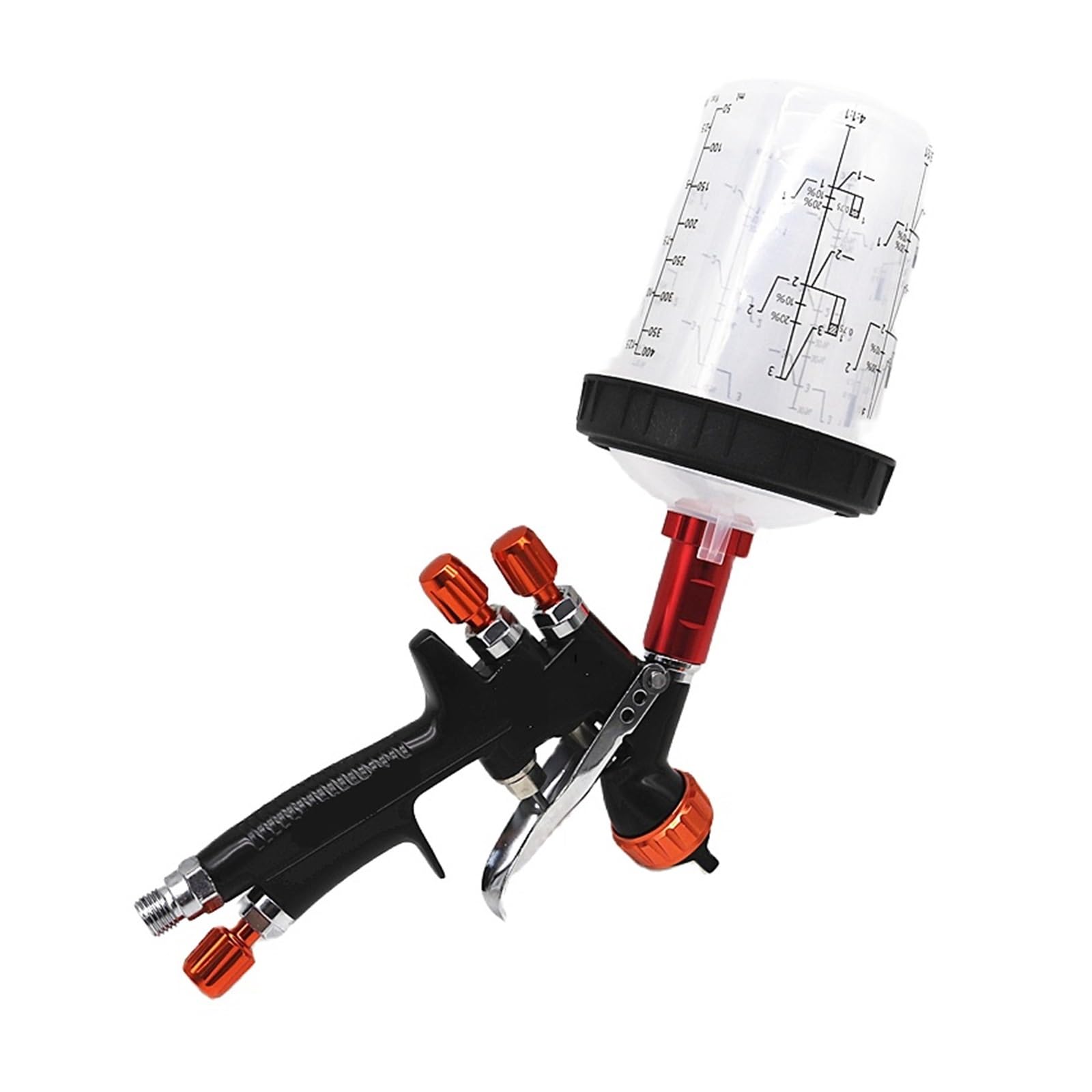 Lackierpistole, 1,3 MM Spritzpistole Mit 1,0 MM Düse Kit 600CC/400CC Tank Luft Spritzpistole Farbe Mischen Tasse Und Adapter Mini Spritzpistole Farbe Spritzpistole(600cc 400CC Mix Tank)