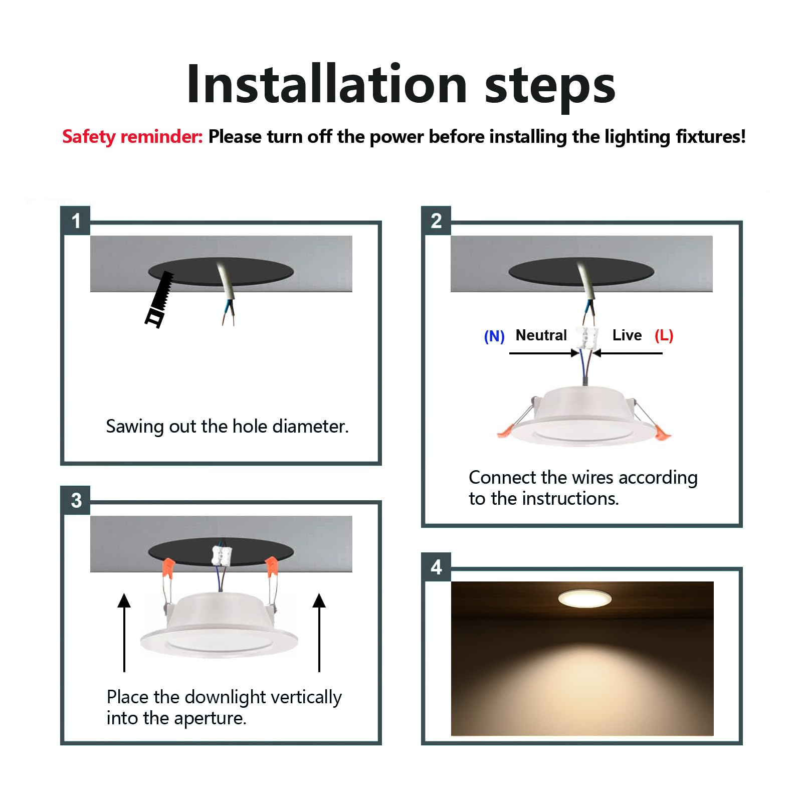 Ultraflache 7W LED Einbauleuchten - Deckenstrahler Kaltweiß (6000K) 600LM, IP44 Küchenbeleuchtung Schlafzimmer Wohnzimmer, 90mm Ausschnitt - Weiß, 5er-Set