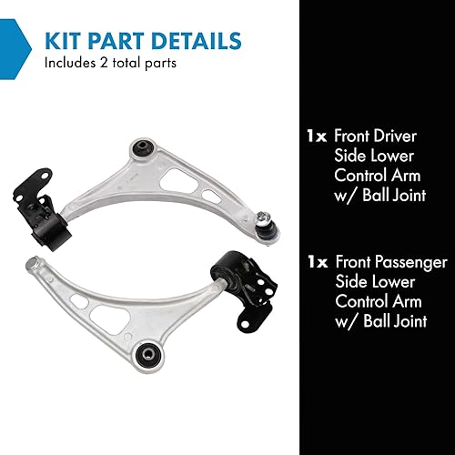 Miniatura 2 de TRQ Brazo de control delantero inferior con juego de rótula compatible con Acura MDX 2014-2020 Honda Passport 2016-2022 Pilot 2017-2022 Ridgeline