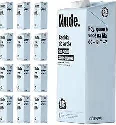 Pack Nude Leite de Aveia Cremoso tipo Integral 1L - Caixa 12 Unidades