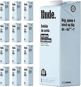 Pack Nude Leite de Aveia Cremoso tipo Integral 1L - Caixa 12 Unidades
