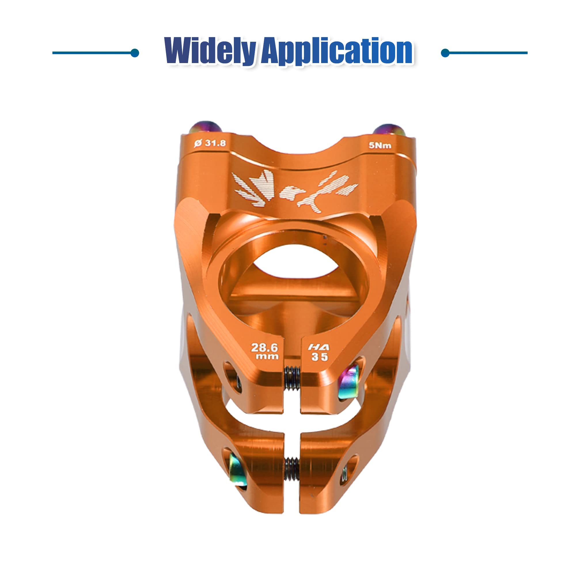 Potence VTT Guidon 35mm En Alliage Aluminium - Orange - Uxcell (Neuf)