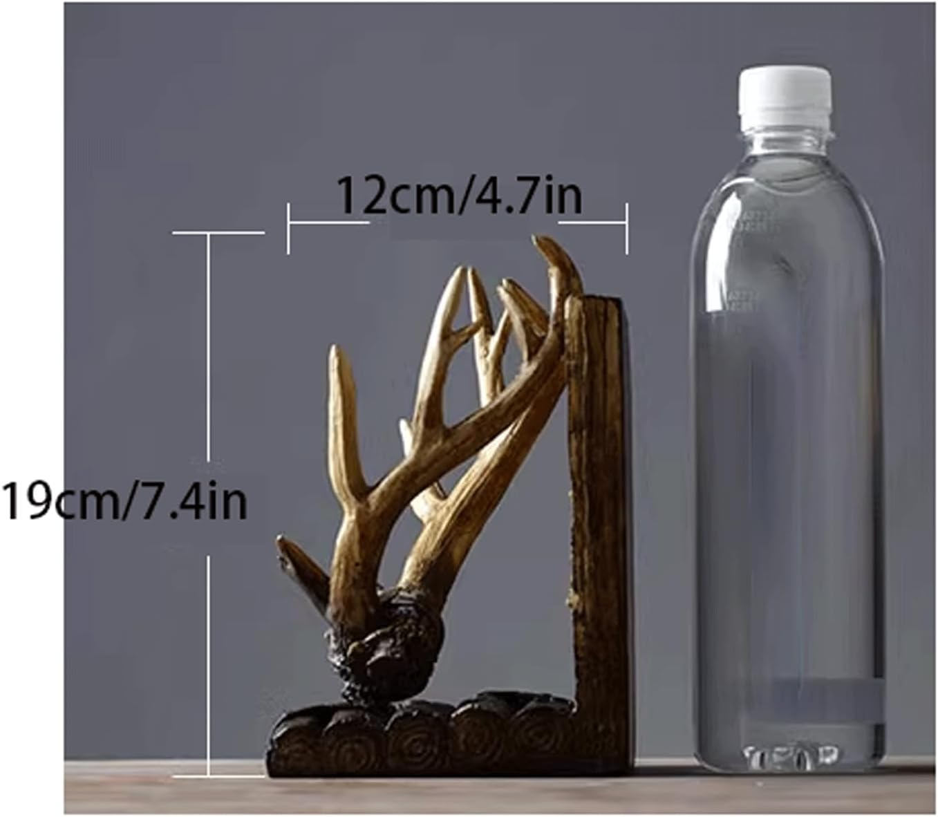 CoastalCharm Vintage Deer Antler Bookends Book Shelf Holder Decorative Bookends for Heavy Books Bookends Decorative Unique Gifts