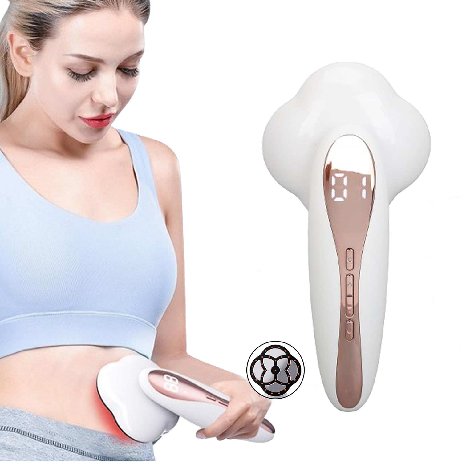 BIGTHREE® Body Sculpting Slimming Machine, Portable Skin Tightening Cellulite Massage Machine, Fat Burning Machine for Waist Abdomen, Firming Skin, Promote Collagen for Come Use and Travel