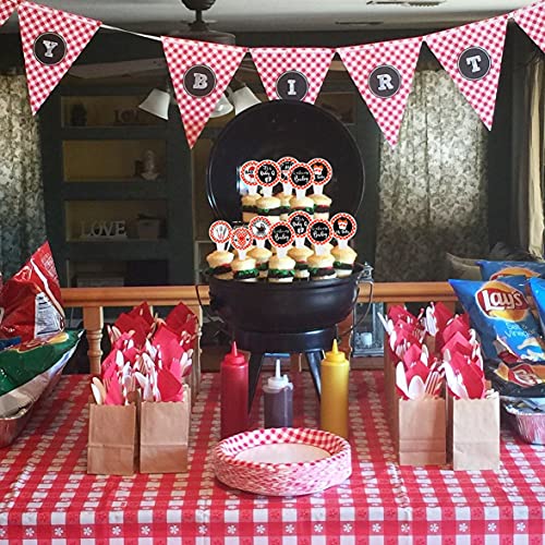 40 Pcs Baby Q Cupcake Topper Bbq Baby Shower Birthday Party Supplies Picnic Party Cake Topper For Summer Barbecue Picnic Baby Shower Birthday Party Decorations #TOP3