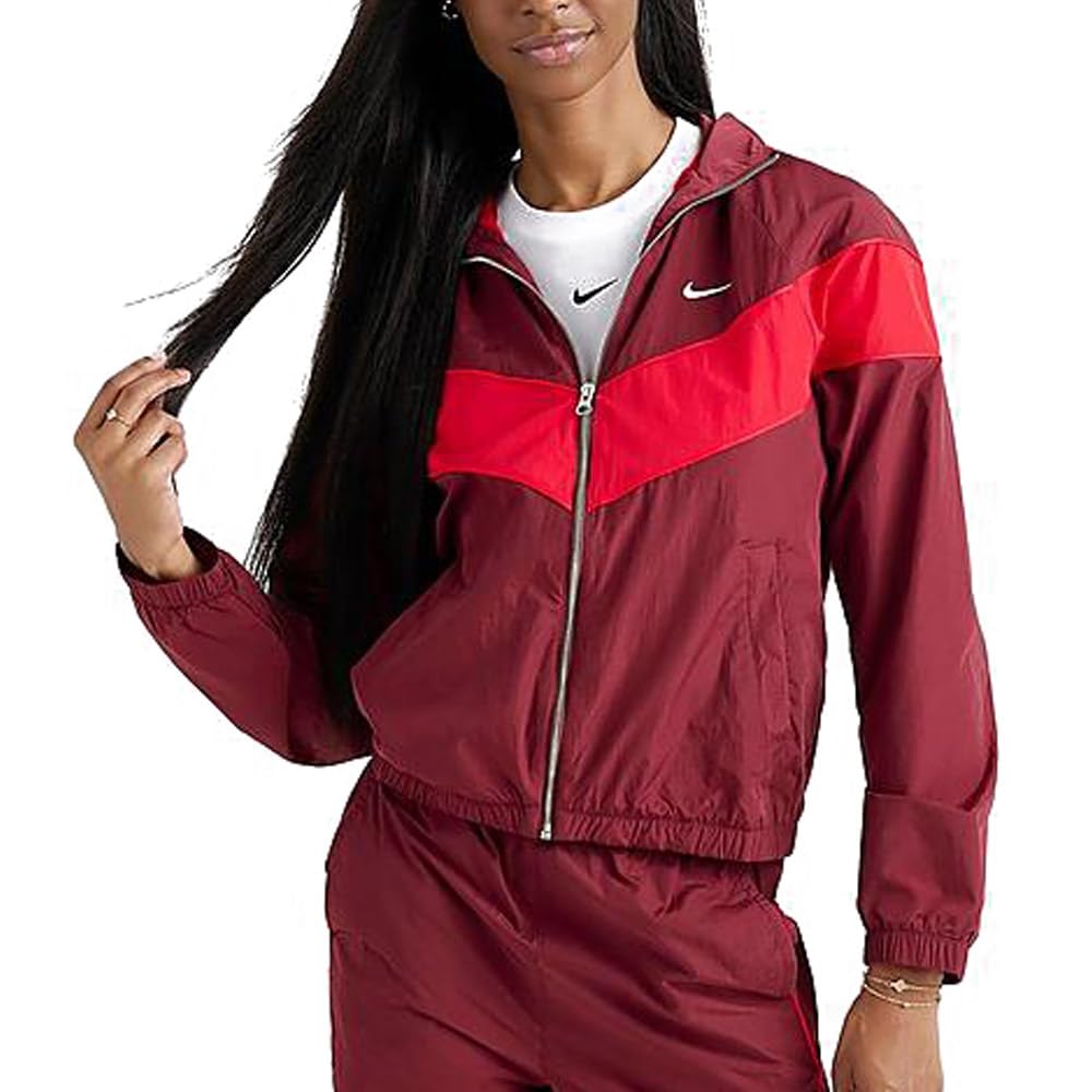 Chaqueta Nike Windrunner de mujer con cremallera completa y protección UV para running y deporte 4