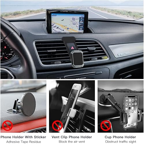 Miniatura 3 de 1797 Para Audi Q3 Accesorios 2015 - 2018 Soporte De Teléfono Del Coche Soporte Magnético Del Teléfono Celular De La Cuna Navegación
