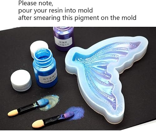 Miniatura 5 de Kit de pigmentos nacarados de mica, polvo de resina, 13 colores para aurora, colorantes, resina epoxi, tonificación de color, brochas de pintura