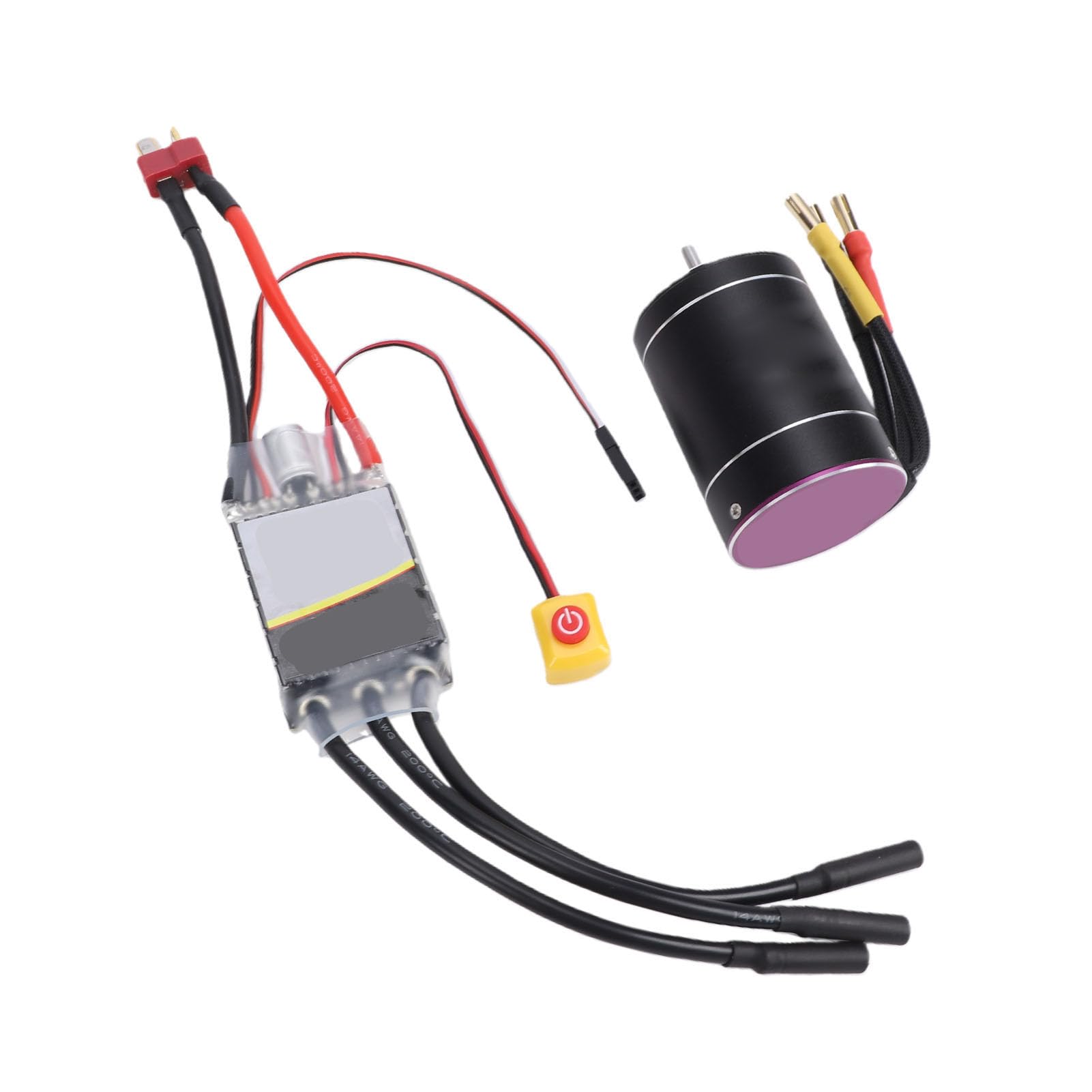 Drfeify Bezszczotkowy Silnik ESC Combo 4300KV 75A z Aluminiowym Radiatorem 6061 T6 dla 2 do 3S LiPo 1 10 RC Car Boat Racing Konfiguracja dla Użytkowników Hobbystycznych