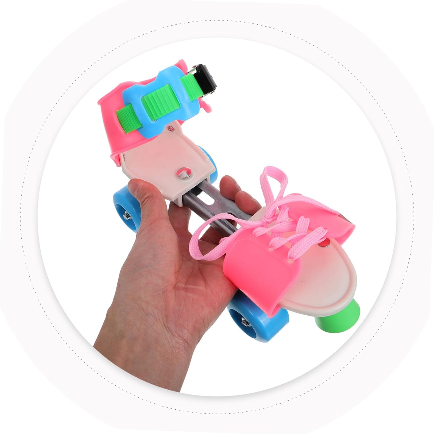 Adjustable Roller Skates with Double Row Wheels for Boys and Balanced Design for Beginners Easy to Use Skates for Indoor and Outdoor Skating Fits Ages