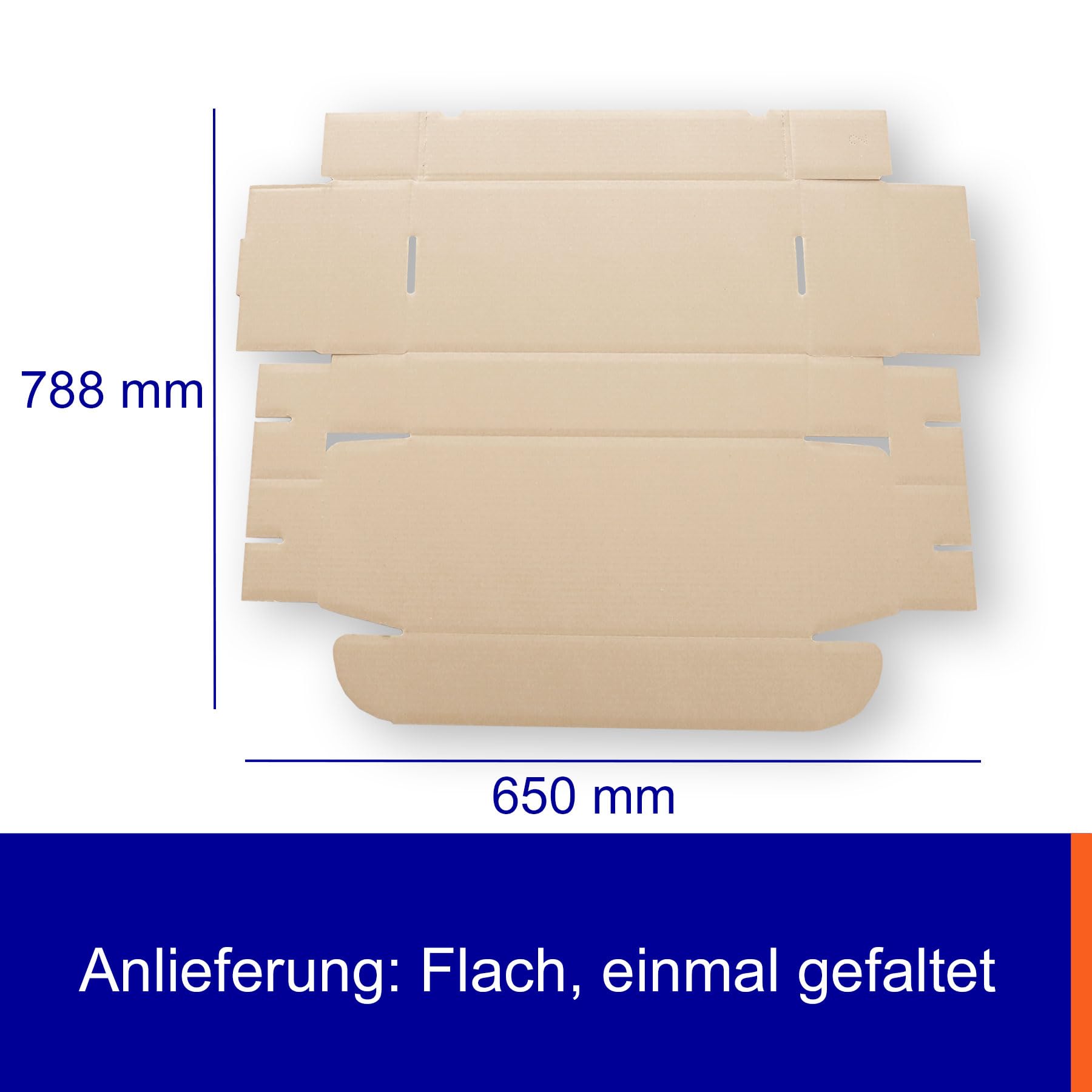 50 Stück Umkarton für Stollenkarton 1.500g | braun | 397×190×85mm | 1.12 B-Welle | für Christstollen/Weihnachtsstollen | Faltschachtel für optimalen Versand
