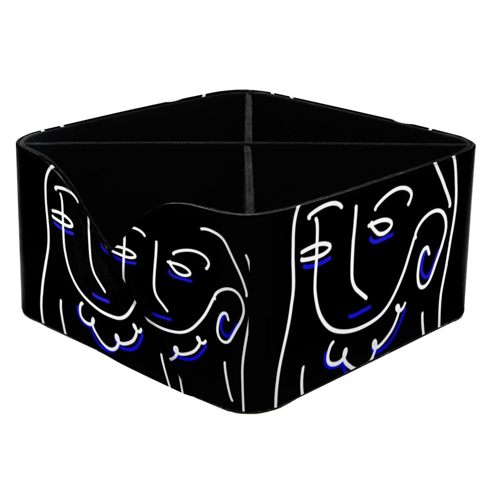 Porte-stylos rectangulaire abstrait et organisateur de bureau design pour cosmétiques