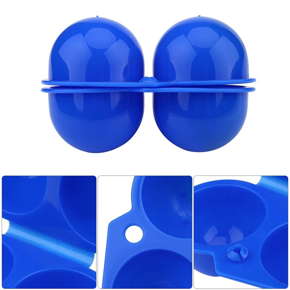 Eierbox 2er Set - Tragbarer Eierbehälter Für Camping & Picknick (Blau)