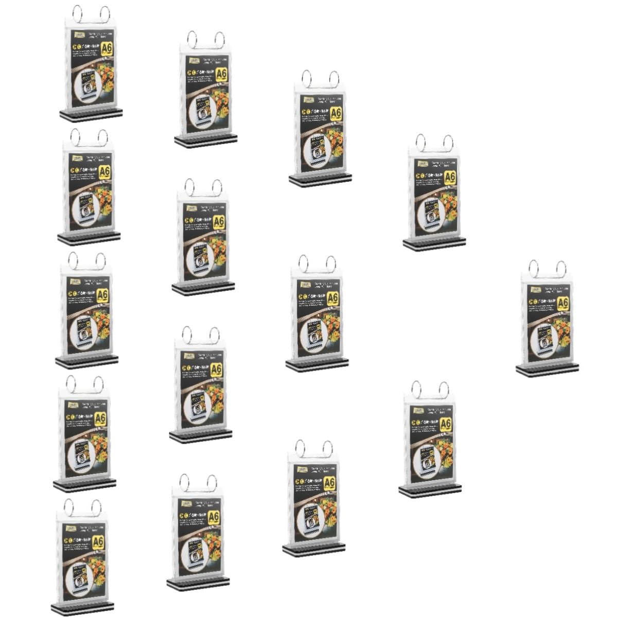 15piezas Soporte De Menú Vertical De Pvc Base Para Exhibición De Carteles Mesas Para Restaurantes y Supermercados